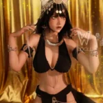 166cm 5ft5 TPE Cleopatra C Cup Plump Figure Black Hair Sex Doll #432 Head
