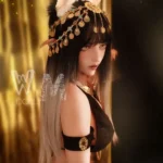 166cm 5ft5 TPE Cleopatra C Cup Plump Figure Black Hair Sex Doll #432 Head