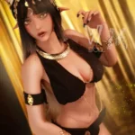 166cm 5ft5 TPE Cleopatra C Cup Plump Figure Black Hair Sex Doll #432 Head