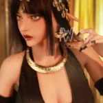 166cm 5ft5 TPE Cleopatra C Cup Plump Figure Black Hair Sex Doll #432 Head