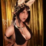 166cm 5ft5 TPE Cleopatra C Cup Plump Figure Black Hair Sex Doll #432 Head