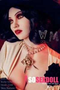 169cm 5ft6 TPE Chubby Chest Big Hips Black Hair Sex Doll #159 Head