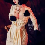 169cm 5ft6 TPE Chubby Chest Big Hips Black Hair Sex Doll #159 Head