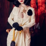 169cm 5ft6 TPE Chubby Chest Big Hips Black Hair Sex Doll #159 Head