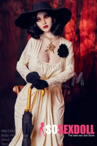 169cm 5ft6 TPE Chubby Chest Big Hips Black Hair Sex Doll #159 Head