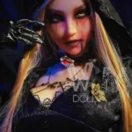 169cm 5ft6 TPE Grim Reaper D Cup Bust Golden Hair Sex Doll #420 Head