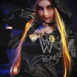 169cm 5ft6 TPE Grim Reaper D Cup Bust Golden Hair Sex Doll #420 Head