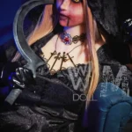 169cm 5ft6 TPE Grim Reaper D Cup Bust Golden Hair Sex Doll #420 Head