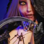 169cm 5ft6 TPE Grim Reaper D Cup Bust Golden Hair Sex Doll #420 Head