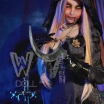 169cm 5ft6 TPE Grim Reaper D Cup Bust Golden Hair Sex Doll #420 Head