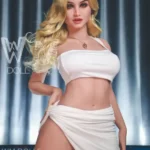 170cm 5ft6 TPE D Cup White Dress Blonde Hair Sex Doll #314 Head