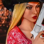 172cm 5ft6 TPE Cowgirl Petite Chest Slender Blonde Hair Sex Doll #336 Head