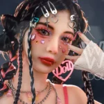 172cm 5ft6 TPE Small Bust Tiny Body Black Braids Sex Doll #56 Head