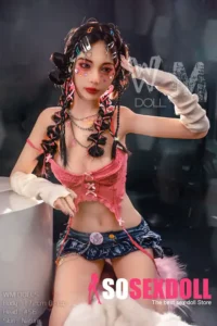 172cm 5ft6 TPE Small Bust Tiny Body Black Braids Sex Doll #56 Head