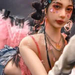 172cm 5ft6 TPE Small Bust Tiny Body Black Braids Sex Doll #56 Head