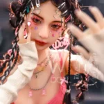 172cm 5ft6 TPE Small Bust Tiny Body Black Braids Sex Doll #56 Head