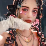 172cm 5ft6 TPE Small Bust Tiny Body Black Braids Sex Doll #56 Head