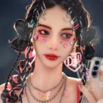 172cm 5ft6 TPE Small Bust Tiny Body Black Braids Sex Doll #56 Head