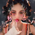 172cm 5ft6 TPE Small Bust Tiny Body Black Braids Sex Doll #56 Head