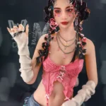 172cm 5ft6 TPE Small Bust Tiny Body Black Braids Sex Doll #56 Head