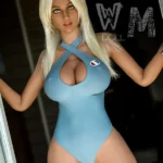 174cm 5ft7 TPE Plump Chest Wide Hips Blonde Hair Sex Doll #408 Head