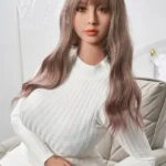 175cm 5ft7 TPE D Cup Chest Big Ass Brown Hair Sex Doll #56 Head