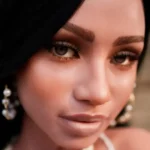 80cm 2ft6 Silicone Small Bust Lean Frame Black Torso Sex Doll #ULW 881 With Head