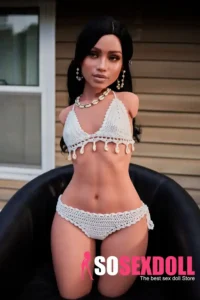 80cm 2ft6 Silicone Small Bust Lean Frame Black Torso Sex Doll #ULW 881 With Head