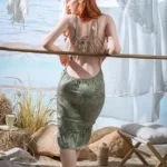 150cm 4ft9 Green Summer Dress Sex Dolls Red Hair Beach Fantasy Dolls