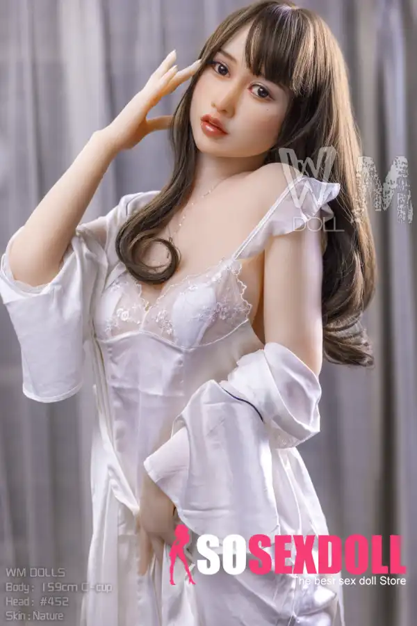 159cm 5ft2 TPE C Cup Round Hips Skinny Asian Sex Doll #452 Head