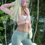 159cm 5ft3 TPE C Cup Blonde Winter Sport Girl Sex Doll #398 Head
