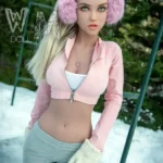 159cm 5ft3 TPE C Cup Blonde Winter Sport Girl Sex Doll #398 Head