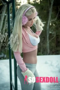 159cm 5ft3 TPE C Cup Blonde Winter Sport Girl Sex Doll #398 Head