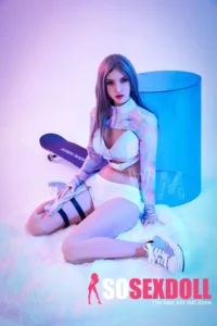 160cm 5ft3 TPE Petite Bust Silver Blonde Hair Sex Doll #420 Head