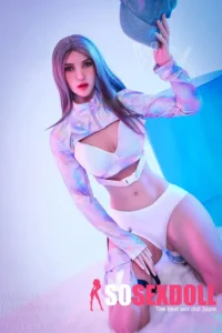 160cm 5ft3 TPE Petite Bust Silver Blonde Hair Sex Doll #420 Head