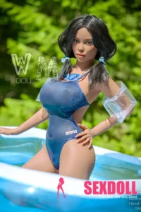 162cm 5ft3 TPE Busty Round Butt Black Hair Sex Doll #421 Head