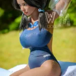 162cm 5ft3 TPE Busty Round Butt Black Hair Sex Doll #421 Head