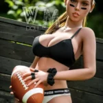 162cm 5ft3 TPE F Cup Ample Butt Blonde Ponytail Sex Doll #198 Head