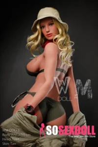 164cm 5ft4 TPE G Cup Thick Butt Golden Hair Sex Doll #126 Head