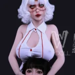 164cm 5ft4 TPE J Cup Curvaceous Silver Hair Sex Doll #233 Head