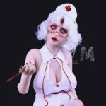 164cm 5ft4 TPE J Cup Curvaceous Silver Hair Sex Doll #233 Head