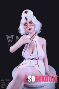 164cm 5ft4 TPE J Cup Curvaceous Silver Hair Sex Doll #233 Head