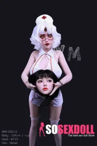 164cm 5ft4 TPE J Cup Curvaceous Silver Hair Sex Doll #233 Head