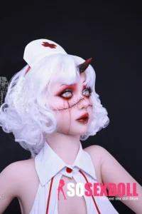 164cm 5ft4 TPE J Cup Curvaceous Silver Hair Sex Doll #233 Head