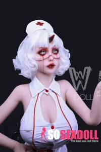 164cm 5ft4 TPE J Cup Curvaceous Silver Hair Sex Doll #233 Head