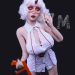 164cm 5ft4 TPE J Cup Curvaceous Silver Hair Sex Doll #233 Head