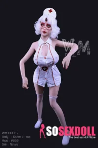 164cm 5ft4 TPE J Cup Curvaceous Silver Hair Sex Doll #233 Head