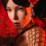165cm 5ft4 Red Lingerie Realistic Sex Dolls Oriental Style Seductive Love Dolls C Cup