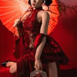 165cm 5ft4 Red Lingerie Realistic Sex Dolls Oriental Style Seductive Love Dolls C Cup