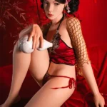 165cm 5ft4 Red Lingerie Realistic Sex Dolls Oriental Style Seductive Love Dolls C Cup